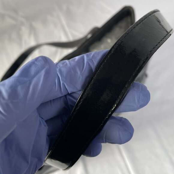 Chanel Triple Coco Mini Tote Handbag - Black Enamel, Made in Italy - Picture 6 of 16